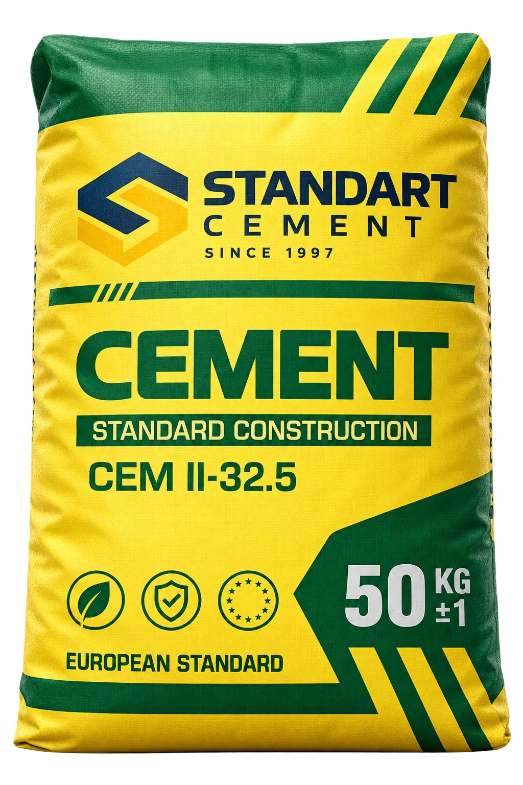 STANDART CEMENT-ის ცემენტის ტომარა, CEM II-32.5 / 50 კგ