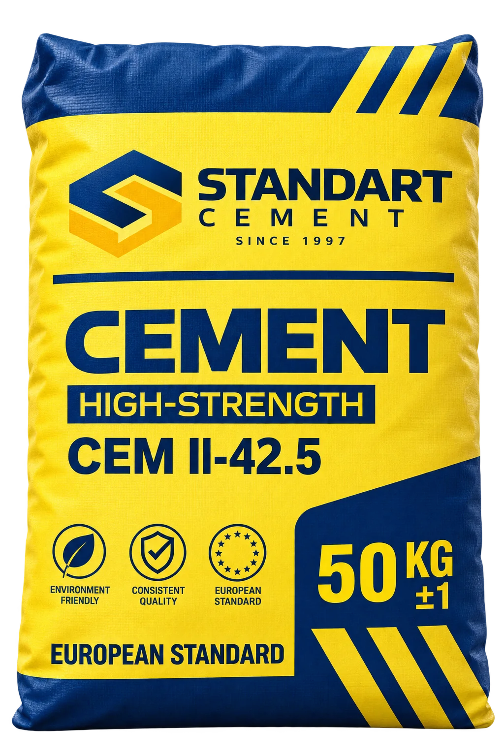 STANDART CEMENT-ის ცემენტის ტომარა, CEM II-42.5 / 50 კგ